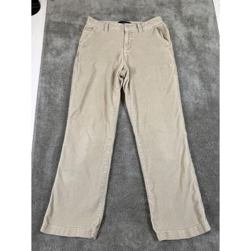 Bill Blass Jeans Womens Tan Beige Corduroy Straight Leg Stretch Pants Size 10